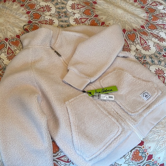 Sam Edelman XS Popcorn Fleece Jacket Ivory NWT - Picture 6 of 8